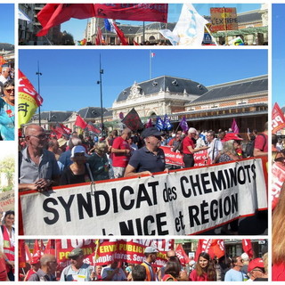 Costa Azzurra: un corteo variopinto si impossessa del centro di Nizza contro la modifica alla legge sul lavoro