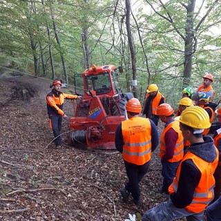 A Cosio d'Arroscia una giornata dimostrativa di tecniche di lavoro in bosco organizzata da Regione Liguria e ACAL
