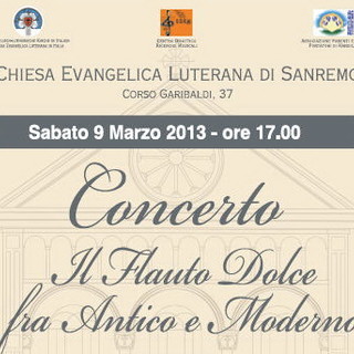 Sanremo: sabato prossimo concerto dell'Orchestra Genovese di Flauti Dolci alla Chiesa Luterana