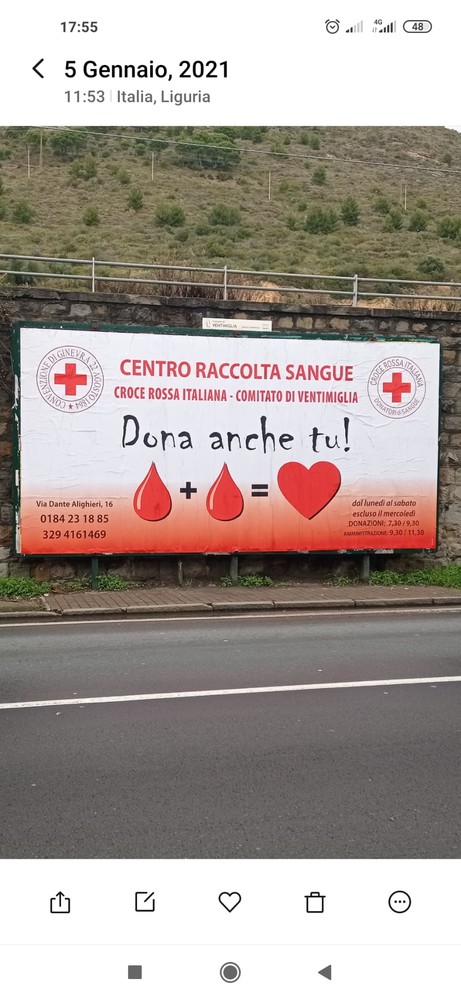 Ventimiglia: nel 2020 +20% sulle donazioni di sangue, Rigo (Croce Rossa) "Obiettivo eccezionale raggiunto"
