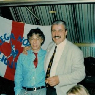 Una foto "storica" di Umberto Bossi con Giacomo Chiappori Una foto "storica" di Umberto Bossi con Giacomo Chiappori