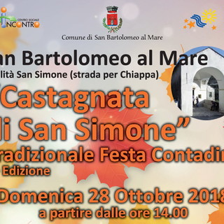 San Bartolomeo al Mare: domenica prossima a San Simone la tradizionale 'Festa Contadina' e la 'Castagnata'
