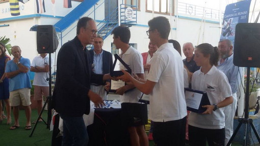 Sanremo: il Sindaco Alberto Biancheri ha festeggiato con i 4 campioni del Mondo della classe 420 di vela