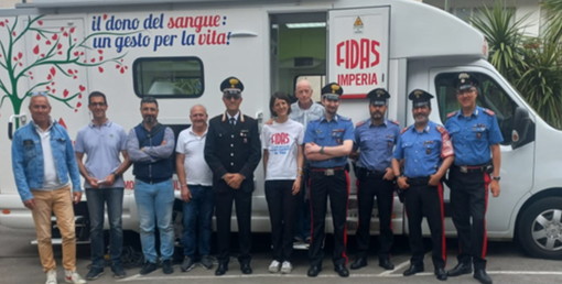Sanremo: i Carabinieri della Compagnia matuziana hanno ieri donato il sangue alla Fidas