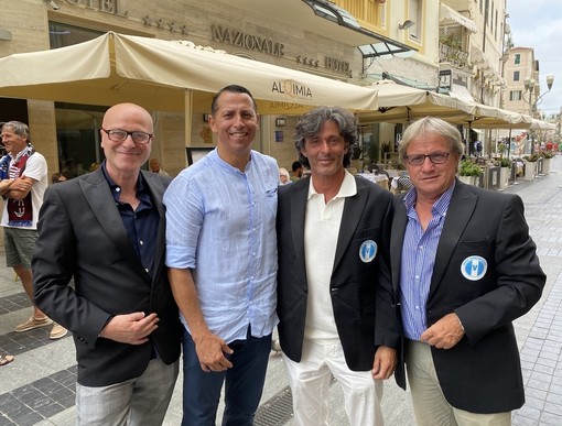 La dirigenza della Virtus Sanremo con César La dirigenza della Virtus Sanremo con César