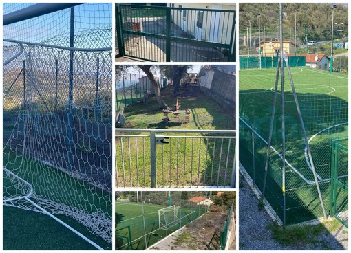 Costarainera: campo sportivo nel degrado e area giochi chiusa, interrogazione di tre Consiglieri (Foto)
