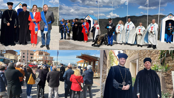 Gli abiti esposti nel Centro Culturale della Sala delle Volte in scena nel Principato di Seborga.
