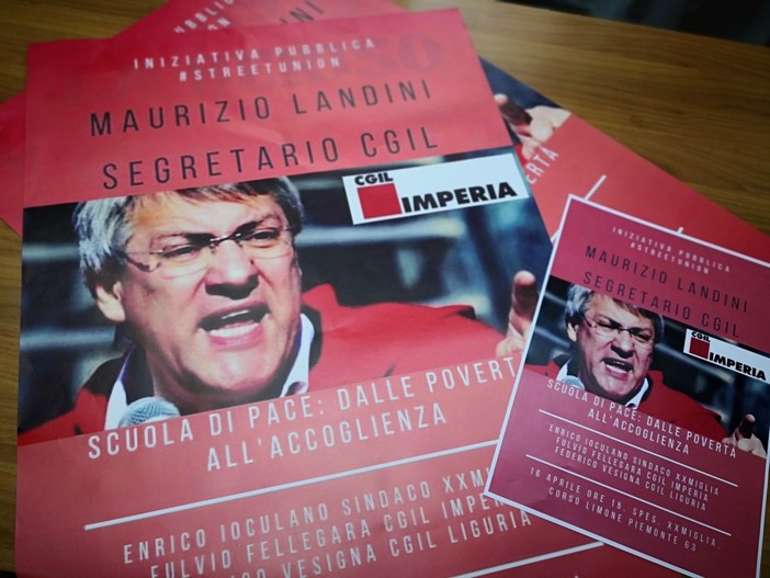 Il segretario generale CGIL Landini a Ventimiglia, Fellegara: "Parleremo delle povertà del nostro territorio, sconfiggerle per migliorare l'accoglienza" (Foto e video) Il segretario generale CGIL Landini a Ventimiglia, Fellegara: "Parleremo delle povertà del nostro territorio, sconfiggerle per migliorare l'accoglienza" (Foto e video)