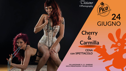 Sanremo: domani al Pico de Gallo cena-spettacolo con Cherry&Carmilla Sanremo: domani al Pico de Gallo cena-spettacolo con Cherry&Carmilla