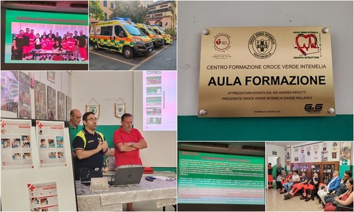 Ventimiglia, competenza e professionalità nel soccorso sanitario: la Croce Verde Intemelia inaugura l'aula formazione (Foto e video) Ventimiglia, competenza e professionalità nel soccorso sanitario: la Croce Verde Intemelia inaugura l'aula formazione (Foto e video)