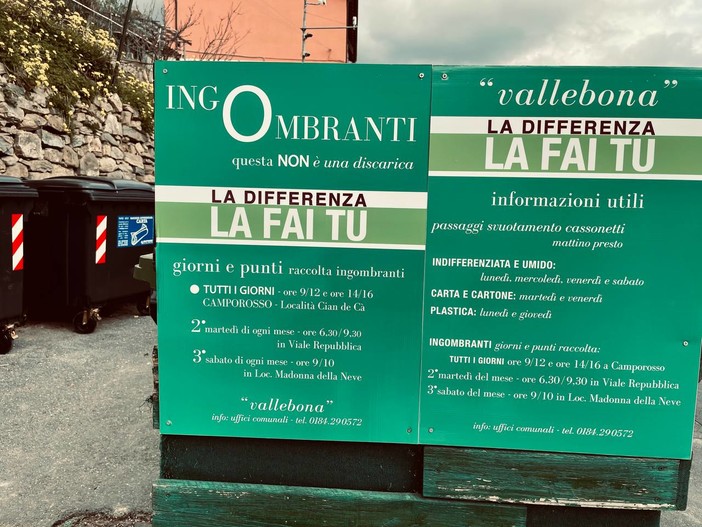 Vallebona: nuovi cassonetti per la raccolta rifiuti, “Soluzione transitoria in attesa di entrare a far parte dell'ambito unico” (Foto)