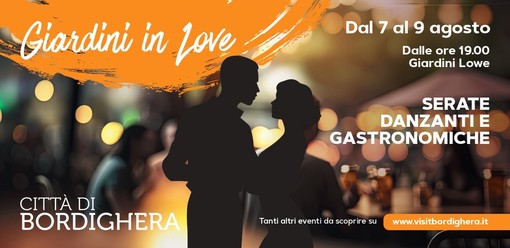 "Giardini in Love": a Bordighera tre serate tra gusto e musica sotto gli ulivi "Giardini in Love": a Bordighera tre serate tra gusto e musica sotto gli ulivi