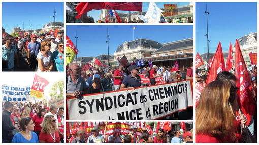Costa Azzurra: un corteo variopinto si impossessa del centro di Nizza contro la modifica alla legge sul lavoro