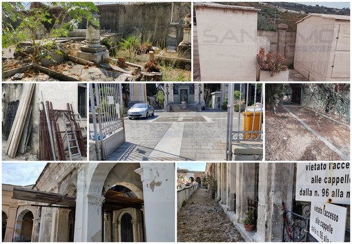 Sanremo: degrado e sporcizia nei due cimiteri cittadini, una vecchia storia ma servono interventi urgenti (Foto)