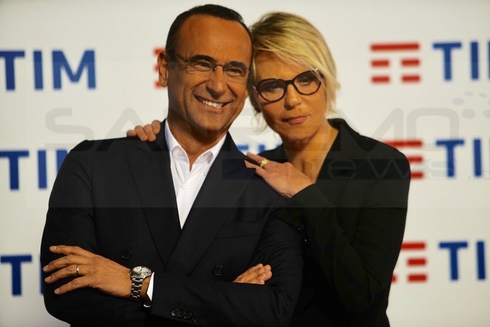 Carlo Conti al Festival 2017 con Maria De Filippi Carlo Conti al Festival 2017 con Maria De Filippi