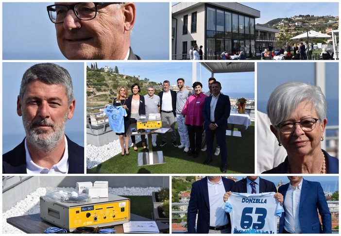 La Sanremese Calcio dona alla residenza Julia un apparato elettromedicale per la Tecarteapia (Foto e Video)