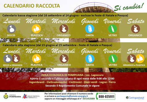 A Pompeiana parte la rivoluzione della raccolta differenziata: dal 7 giugno inizia il nuovo servizio di Amaie Energia