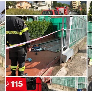 Arma di Taggia: un cancello schiaccia un uomo di 91 anni in via Beglini, è grave (Foto)