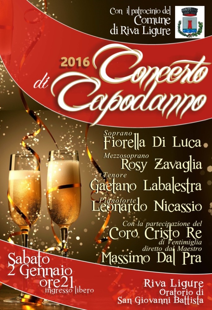 Riva Ligure: il 2 gennaio concerto di capodanno con arie d'opera Riva Ligure: il 2 gennaio concerto di capodanno con arie d'opera