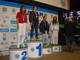 Il podio per la categoria 52 kg femminile. Da sinistra: Claudia Conti, Katia Cecchini, Marta Guarnaccia.