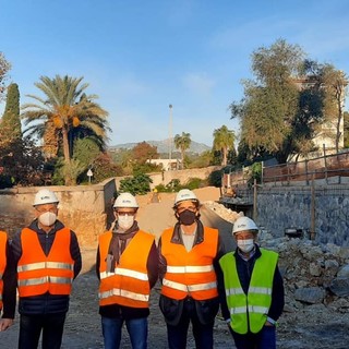 Bordighera: sopralluogo al cantiere dell'Angst, il Sindaco "Entro Natale verrà riaperta la strada "