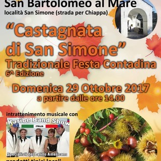 San Bartolomeo al Mare: il 29 ottobre a San Simone torna la Festa Contadina e Castagnata