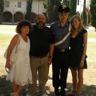 Sanremo: gli auguri degli amici dell'ItalCaccia al neo maresciallo dei Carabinieri Valerio Calvi