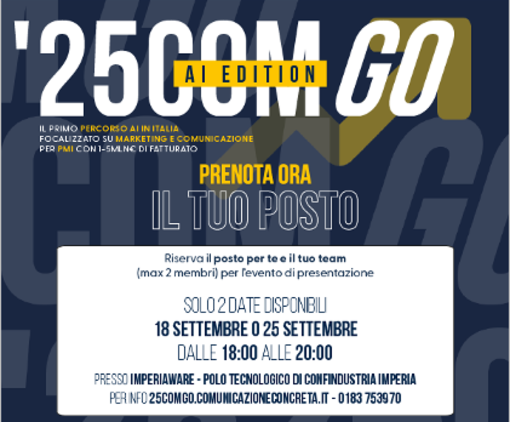 Scopri ‘25COMGO, e dai una svolta alla tua comunicazione! Scopri ‘25COMGO, e dai una svolta alla tua comunicazione!