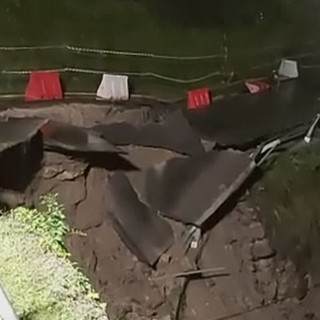 Rocchetta Nervina: crolla quanto era rimasto della strada provinciale 68 della Val Nervia (Foto e Video)