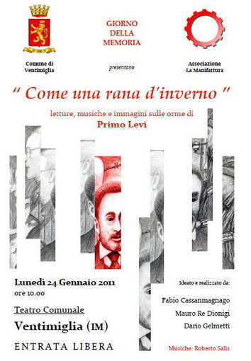 Lunedì prossimo alle 10 la città di Ventimiglia ricorda la 'Giornata della Memoria' Lunedì prossimo alle 10 la città di Ventimiglia ricorda la 'Giornata della Memoria'