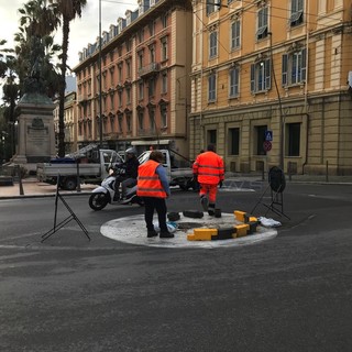 I lavori alla rotonda I lavori alla rotonda