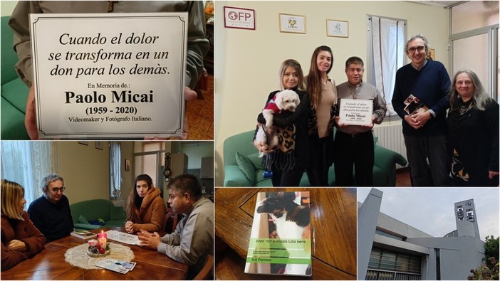 Vallecrosia, a don Rito una targa in memoria di Paolo Micai e una donazione per i bambini della Colombia (Foto e Video) Vallecrosia, a don Rito una targa in memoria di Paolo Micai e una donazione per i bambini della Colombia (Foto e Video)
