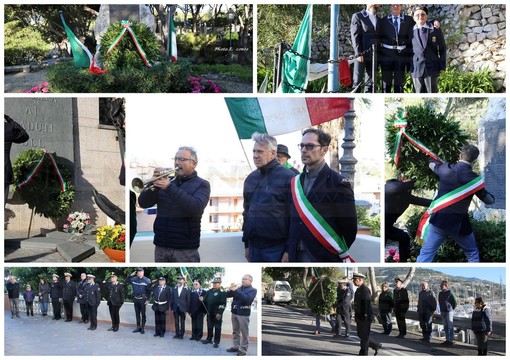 Bordighera: questa mattina le prime celebrazioni per i festeggiamenti del 4 novembre (Foto)