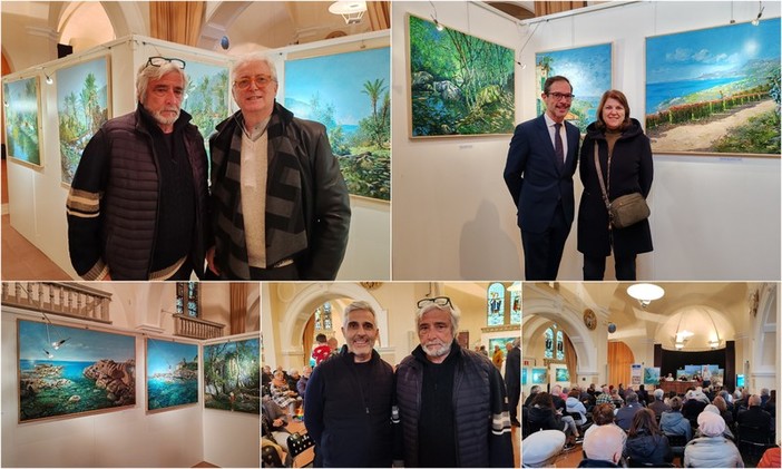 "Paesaggi dell'estremo Ponente ligure" di Cesare Fenech in mostra a Bordighera (Foto e video)