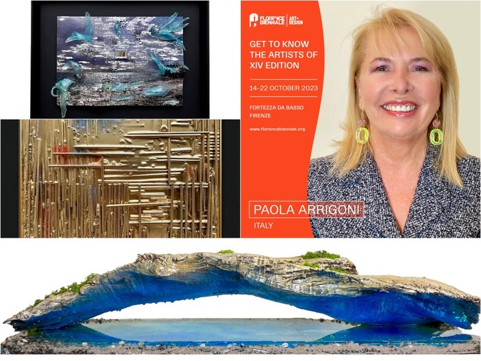 Paola Arrigoni e le opere che saranno esposte alla Florence Biennale
