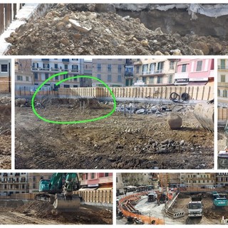 Sanremo: nuovi reperti trovati in piazza Eroi ma si va regolarmente avanti, raggiunta quota meno 2 (Foto e Video)