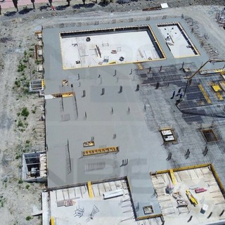 Palasport di Pian di Poma, riparte il cantiere: piscine già visibili, obiettivo fine lavori in un anno (Foto)