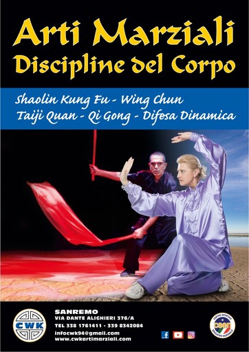 L'Associazione Sportiva CWK di Sanremo festeggia 25 anni di insegnamento di Arti Marziali Cinesi e Discipline del corpo e presenta i nuovi corsi L'Associazione Sportiva CWK di Sanremo festeggia 25 anni di insegnamento di Arti Marziali Cinesi e Discipline del corpo e presenta i nuovi corsi