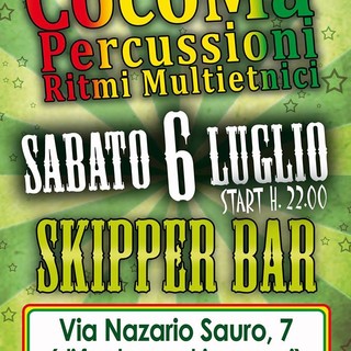 Sanremo: stasera al bar Skipper appuntamento con le percussioni etniche dei Cocomà Sanremo: stasera al bar Skipper appuntamento con le percussioni etniche dei Cocomà