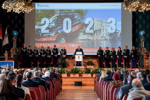 A Monaco la Cérémonie des Vœux del dipartimento della pubblica sicurezza