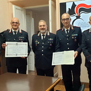 Consegnati i diplomi della 'Medaglia Mauriziana' ai Luogotenenti Gianluca Ciocchetti e Pier Franco Rivano (Foto)