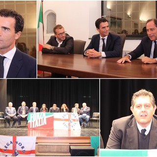 'Derby' del referendum a Ventimiglia: al Teatro il centrodestra regionale dice 'no', al Forte l'amministrazione per il 'sì' (foto e video)