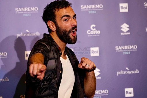 Marco Mengoni in sala stampa al Casinò di Sanremo