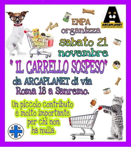 Sanremo: domani chiunque può aiutare i cani e gatti curati dall'Enpa con una donazione da 'Arcaplanet' Sanremo: domani chiunque può aiutare i cani e gatti curati dall'Enpa con una donazione da 'Arcaplanet'