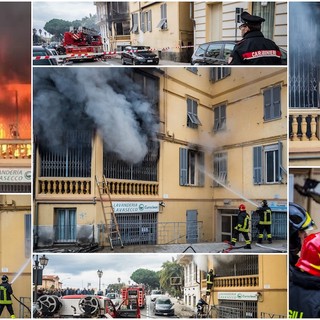 Sanremo: incendio di oggi pomeriggio in via Nino Bixio, spento il rogo e portato in ospedale un uomo (Foto e Video)