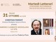 Sanremo, Christian Parisot ospite ai Martedì Letterari del Casinò Sanremo, Christian Parisot ospite ai Martedì Letterari del Casinò