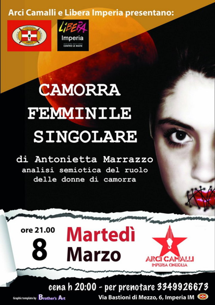 Imperia: per la Festa della Donna martedì prossimo un incontro con Antonietta Marrazzo all'Arci Imperia: per la Festa della Donna martedì prossimo un incontro con Antonietta Marrazzo all'Arci