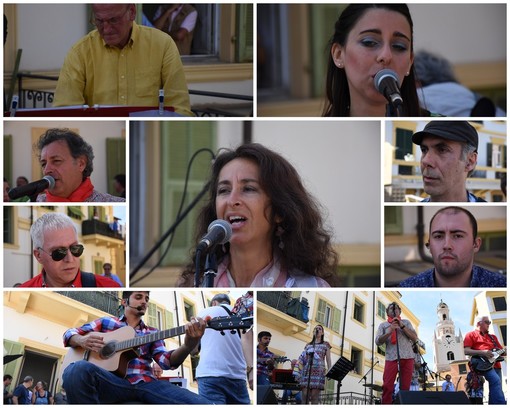 Sanremo: i 'Nuovi Solidi' come i Beatles, concerto sul 'tetto' sopra il mercato per la lotta al Neuroblastoma (Foto e Video)