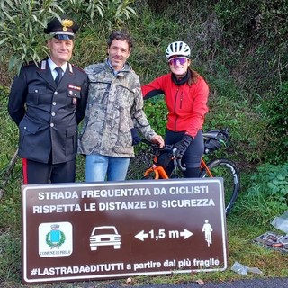 Prelà si porta avanti: cartello per ricordare la presenza dei ciclisti sulle strade Prelà si porta avanti: cartello per ricordare la presenza dei ciclisti sulle strade