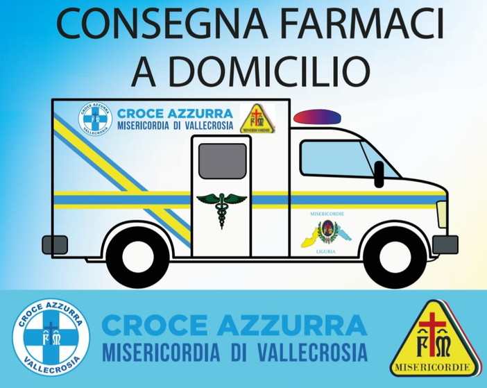 La Croce Azzurra Misericordia di Vallecrosia dal 1° marzo consegnerà i farmaci a domicilio La Croce Azzurra Misericordia di Vallecrosia dal 1° marzo consegnerà i farmaci a domicilio